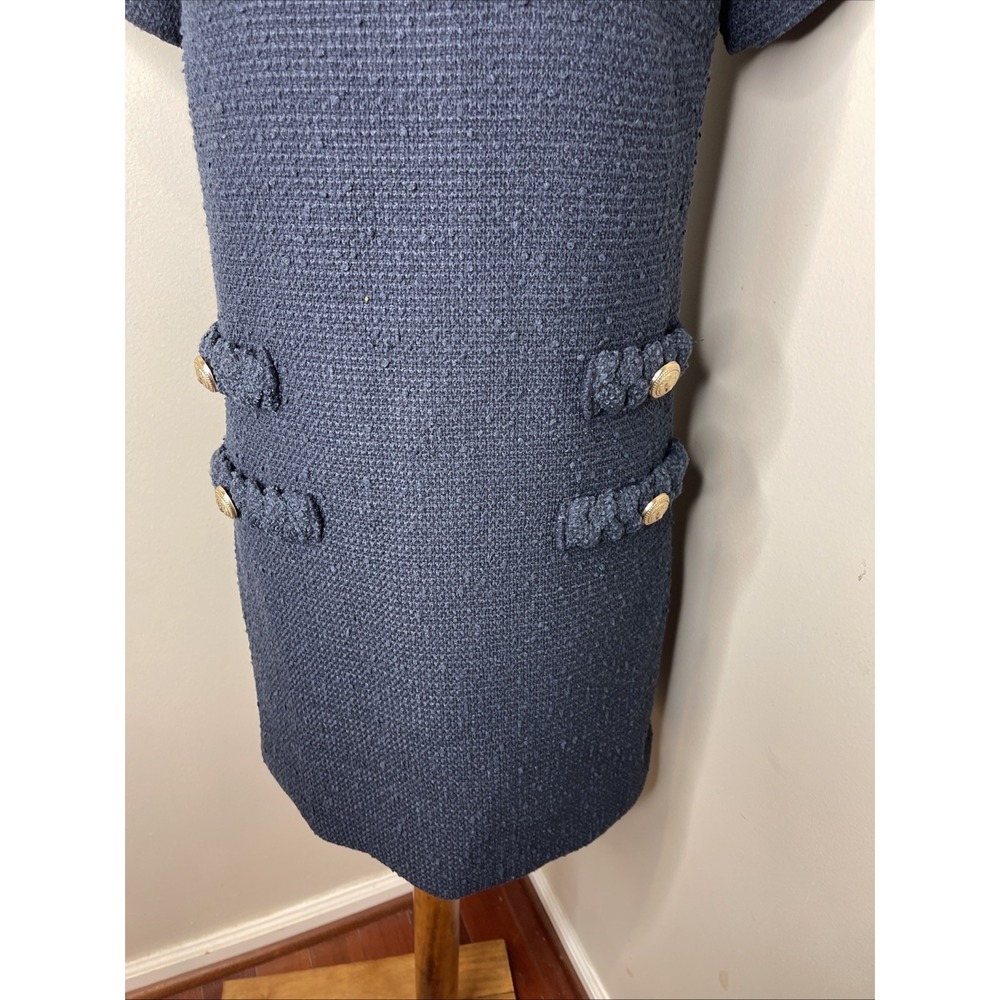 Tuckernuck Navy Tweed Jackie Dress Small S - Picture 8 of 9